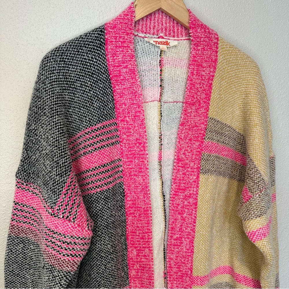 Mazik Pink and Gray Women's Cardigan - Picture 5 of 11